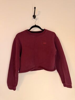 Vans Women's Wine Cropped Crewneck Sweatshirt